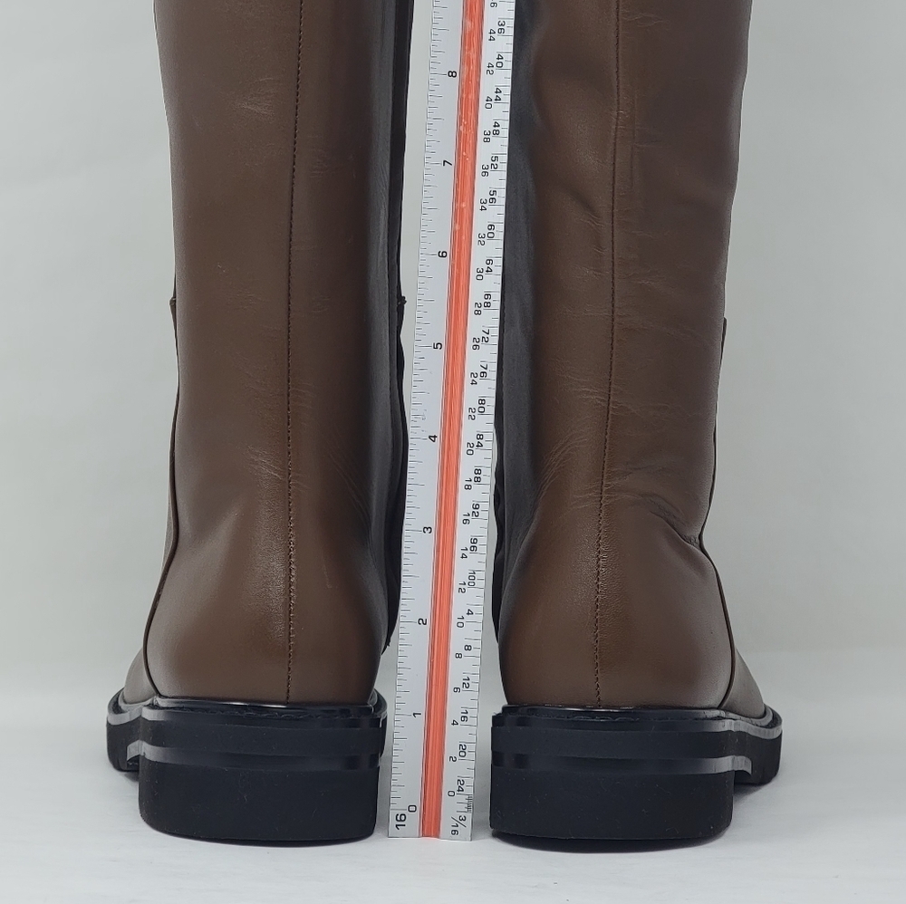 Stuart Weitzman Rider Knee Brown Boots Leather S6801 Women's Size 5 B New - Picture 7 of 13